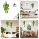 Yuejia 4Pcs 30in/76cmArtificial ake Vines Monstera for Decoration, Artificial Plants Ivy with Leaves Outdoor Indoor Decor Plastic Greenery Green Plant Faux Stems Home Garden Party Wedding Bedroom Room Office image 3