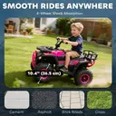AIYAPLAY 12V Kids Electric Ride on ATV, Battery Powered Quad Bike with 4 Suspension Wheels, Forward Reverse Function Pink image 5