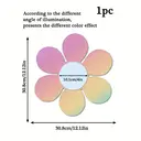 1 piece of PVC mirror with irregular wave acrylic rainbow effect, 30.8CM, for room decoration and aesthetics. image 3