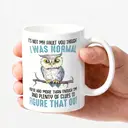 Alphynix 1 Mug céramique blanc 33cl avec un hibou spirituel et citation sarcastique, cadeau déclaration de personnalité unique pour Thanksgiving ou Noël,Le cadeau de la saint-valentin, cadeau d’anniversaire image 2