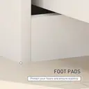 HOMCOM Bedside Table, Bedside Cabinet with 2 Drawers, Modern Side Table with Storage for Bedroom, Living Room, High Gloss White image 5