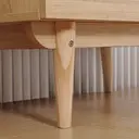 HOMCOM Modern Wardrobe with 2 Drawers and 2 Doors, Wood-Effect Clothes Wardrobe with Rail for Bedroom, Natural image 8