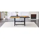 Table à manger rectangulaire style industriel 160x90x76 cm Table pour 4-6 personnes Marron/noir Étagère de rangement multifonctionnelle Pour salon/cuisine/salle à manger image 9