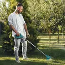 DeHan 21V Cordless Brushless Grass Trimmer/strimmer with 2×2000mAh Batteries | 18000RPM | 650W Power | 3-in-1 Blades | 90° Adjustable Head | Telescopic Handle with Safety Lock image 5