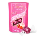 Lindt Lindor Cornet Strawberries & Cream 200g image 1