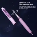 WRITECH Up Mechanical Pencil Set: 6ct Pastel Mechanical Pencils 0.7mm with 4 Tubes of HB Lead Refills and 2 Extra Erasers for Writing Drawing Sketching Drafting image 4