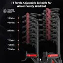 Pooboo Multifunction Power Tower with Bench and Rock Climbing Grip Pull Up Bar Dip Station for Home Gym Workout Strength Training Fitness Equipment image 3