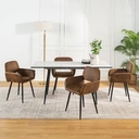 URBAN MEUBLE Lot de 2 Chaises de Salle à Manger en Similicuir Daim image 3