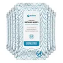 SUNKISS TrustPlus Bathing Wipes with Aloe, Extra Thick 8"x12" Body Cleansing Wipes for Adults Sensitive Skin, Camping, Travelling, Gym, Caring, 40 Count image 0