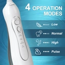 Sunluxy Wireless Portable Water Flosser – 140PSI Strong Water Pressure, 5 Modes, 360° Rotatable Nozzle, 300ml Large Tank, 40-Day Battery Life, F5 White image 1