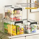 Thick Clear Plastic Storage Box 4 Pack 51x39x35cm image 3