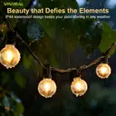 Vivreal G40 Decorative String Lights – 20M (66 ft) 23 Shatterproof Bulbs， Dimmable & Connectable Outdoor Fairy Lights, New Year Sale , Top gift picks image 2