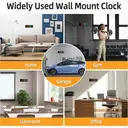 HATITANG PH-03 10.5" Digital Wall Clock Black image 6