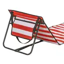 Outsunny Lot de 2 tapis de plage rembourré - matelas de plage - dossier inclinable multi-positions - sac de transport inclus - métal polyester blanc et rouge image 1