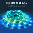 Vivreal Ruban LED 5 m RGB intégré, intelligent, contrôle via application Bluetooth, changement de couleur DIY, synchronisation musicale, pour chambre, cuisine et décoration intérieure, Offre de Nouvel An, Cadeaux phares image 6