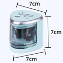 tenwin Electric Pencil Sharpener, Double Hole Battery Operated, for 6-12mm No. 2 / Coloured Pencils, Blue image 4