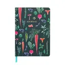 Jubiluu Carnet ligné A5 à couverture rigide texturée avec marque-pages et élastique - Veggie Garden image 0