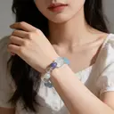 VoxorAI L8 Bracelet en cristal, porte-bonheur et prospérité - Blanc neige sur le genévrier  image 2