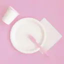 Unique Plastic Table Cover, Lovely Pink, 1.37 x 2.74m image 1