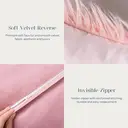 Phantoscope Faux Fur Solid Decorative Pillow Cover Fluffy Throw Pillow Mongolian Luxury Fuzzy Pillow Case Cushion Cover for Bedroom and Couch, Pink 18 x 18 Inches image 2