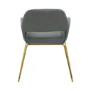 Interiors by Premier Dining Chair with Arms Stockholm Grey/Gold Effect image 1