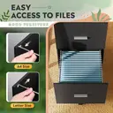 DEVAISE 3 Drawer Filing Cabinet, Lockable File Cabinet, Under Desk Drawers with Storage, Wood Fits Letter / A4 Size for Home Office, Black image 3