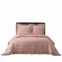 Meeallhome  Comforter Set  Vintage Ruffle Bed Set 135*200cm/50*75cm*1   Pink image 7