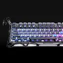 GravaStar Mercury K1 Pro 75% Tri-Mode Keyboard, QWERTY US layout, Gasket Hot-Swappable Mechanical Keyboard Wireless With RGB Backlight, Win/Mac, Cyberpunk Edition - Black image 4