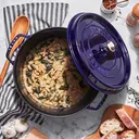 STAUB emaillen gietijzeren braadpan - 28 cm, donkerblauw image 3