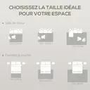 HOMCOM Tapis salon 160 x 120 cm, tapis à poils épais géométrique, moelleux et antidérapant, style moderne, pour salon, chambre à coucher, bureau, gris image 3