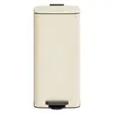 SONGMICSHOME  Trash Can, 8-Gallon Trash Bin, Stainless Steel Kitchen Garbage Can, Sand Beige image 0