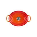 LE CREUSET Signature Cocotte ovale en fonte émaillée, diamètre 33 cm - Orange volcanique  image 3