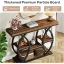 Tribesigns 100cm
Console Table, Industrial 4-Tier Sofa Table Entryway Table with Storage Shelves, Narrow Wood Accent Tables with Metal Frame for Small Spaces, Hallway, Foyer, Rustic Brown image 6