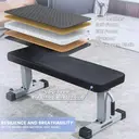 SPORTSOUL Banc de musculation plat robuste pour salle de sport à domicile, entraînement de force, montage stable, capacité de charge 610 livres image 2
