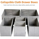 ANQI Organisateurs de tiroir en tissu pour chaussettes et sous-vêtements, lot de 6, gris, offre de Nouvel An, idées cadeaux phares image 5