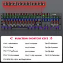 Rexsun T17 100% Wired Mechanical Keyboard, QWERTY US layout, 104 Keys, RGB Backlight, USB Wired, Anti-Ghosting, Ergonomic Design, Compatible with Windows & Mac, Black, T17 image 5