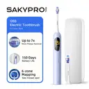 SAKYPRORAL Electric Toothbrush with AI Smart Screen for Adults Kids Teens | 150-Day Battery, Real-Time Brushing Map | Whitening Mode, 3-Min Timer, Travel Case | Family Sonic Toothbrush (G5S Blue) image 0