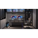 Loctek Elektrisch In Hoogte Verstelbaar Bureau Bar Tafel Staand Bureau met Scheidingsbord 160×80cm Zwart ZB01-16080-BH image 1