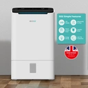 ecoair DD2 Simple Desiccant Dehumidifier – 9 Litres/Day Extraction， Low-Temperature Performance， Lightweight Design， Laundry Mode – White image 7