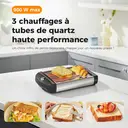 Woox MX0206 Grille-pain mécanique 900 W avec 3 tubes de chauffe – Argent image 3