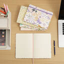 JUBILUU Carnet ligné A5 à couverture rigide en tissu floral 96 pages - Lavender Flight image 8