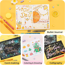 Ohuhu 12 Colour Glitter Metallic Shimmer Marker Pens, Fine Point, Water-based Ink for Crafts & Art Projects image 6