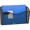 Senhoglb Porte-documents mural A4 en maille métallique, format paysage, 1 Pocket, avec plaquette d’étiquetage, Noir, Offre spéciale Nouvel An, Idées cadeaux image 2