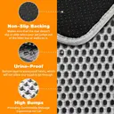 Honeycomb Design EVA Litter Box Mat, Waterproof Double-Layer Honeycomb Mat, 60*90cm, Color: Black image 2