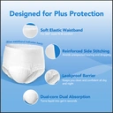 SUNKISS TrustPlus Lot de 16 couches jetables absorbantes unisexes pour incontinence adulte - Taille XL image 3