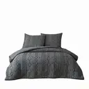 MEEALLHOME Parure de lit tuftée gris foncé - 1 housse 200 x 220 cm et 2 taies 80 x 80 cm image 7