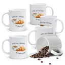 Alphynix 1 Mug Croissant Espresse, 33cl céramique blanche avec "Tu es le Croissant de mon Espresse" citation, cadeau doux à thème nourriture pour couples, foodies,Le cadeau de la saint-valentin, cadeau d’anniversaire image 0