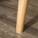 HOMCOM 2 Drawers Bedside Table with Pine Legs, Bedroom Wooden Storage Cabinet, Natural image 8