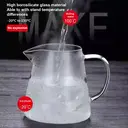 Huacan Glass Teapot for Gongfu Tea Brewing, Home Use, Heatproof, Filtered Flower Tea Pot 750ml image 5