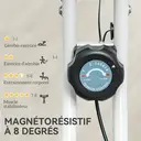 HOMCOM Vélo d'Appartement Magnétique Pliable - Collaboration Aosom.fr x FFHandball - Vélo de Fitness en X Silencieux pour Sport Maison et Cardio-training - Écran LCD & Capteur Pouls, Rose image 4